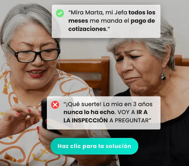 Dos Asesoras del Hogar conversando sobre sus documentos legales