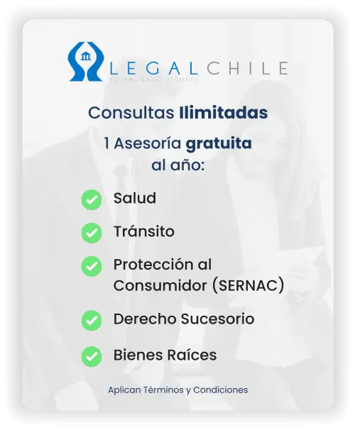 Consultas y ilimitadas y una asesoría legal anual en alianza con "Legal Chile"