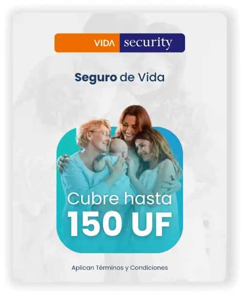 Seguro de vida de "Vida Security" de hasta 150 UF